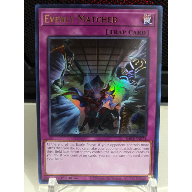 evenly matched yugioh card YU-GI-OH! - MAMA-EN099 - Ultra Rare Mint / near mint condition trading card Evenly Matched MP 18, 1st
