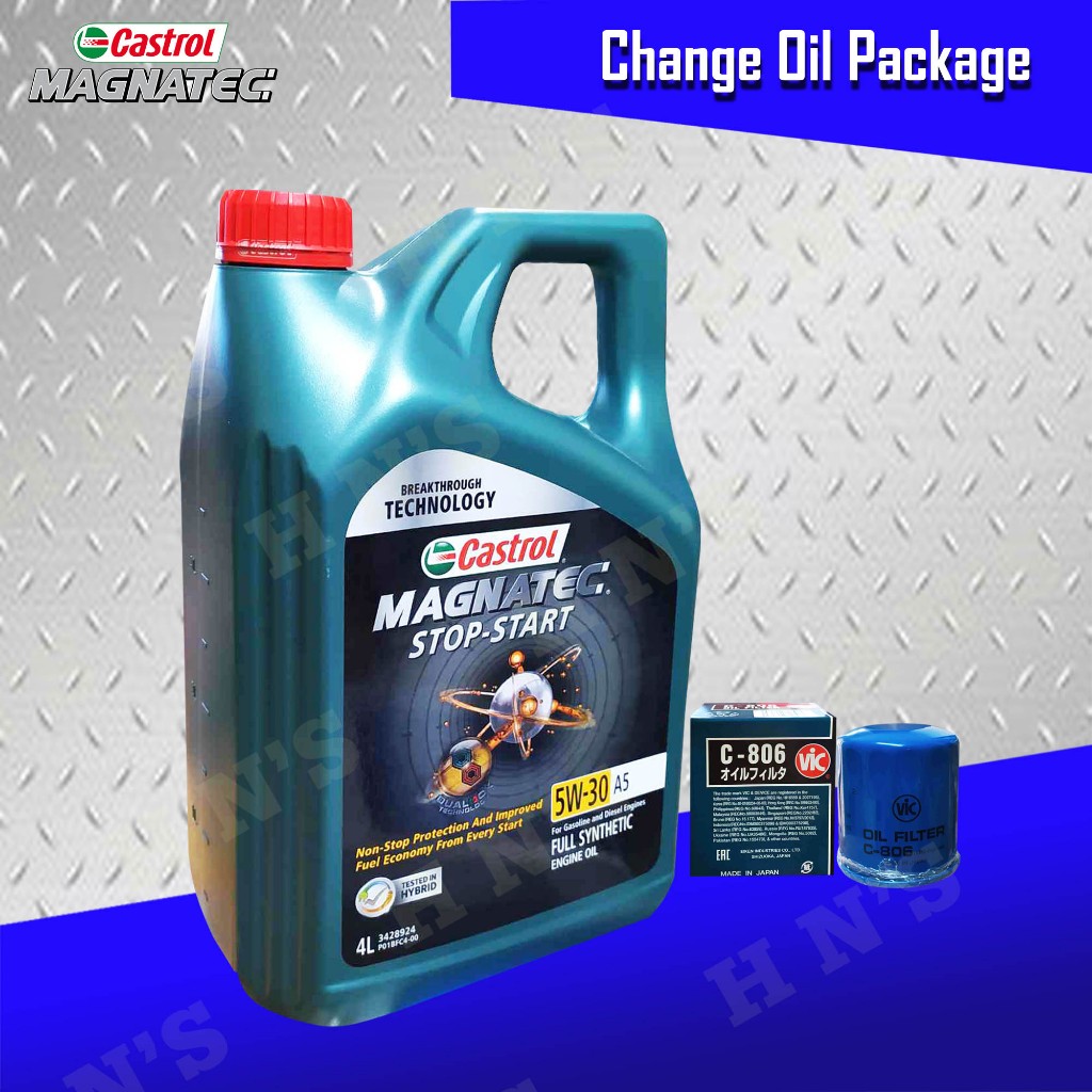 Castrol MAGNATEC STOP-START SAE 5W-30 Fully Synthetic Oil Change ...