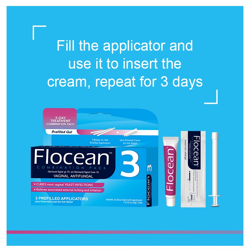 Flocean COMBINATION Clotrimazole Vaginal gel 2and Clotrimarole vaginal