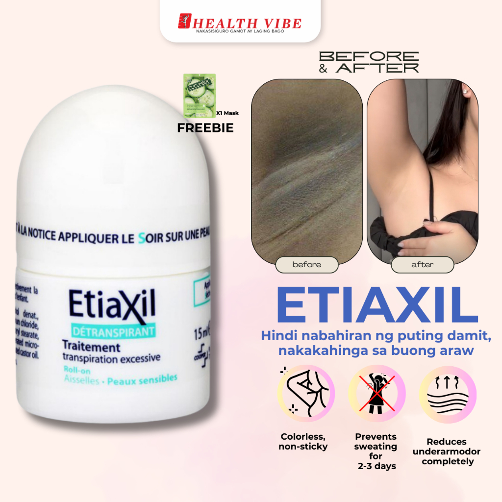 Etiaxil RollOn Antiperspirant For Armpits 15ml Shopee Philippines