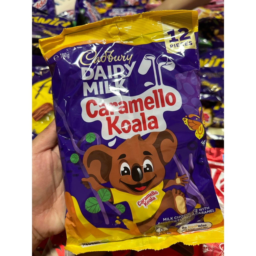 Cadbury dairy milk caramello koala 12 mini chocolates bar Shopee
