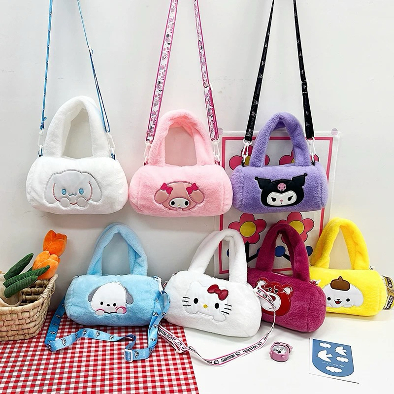 Children s cute bag mini plush girl bag kids portable shoulder bag