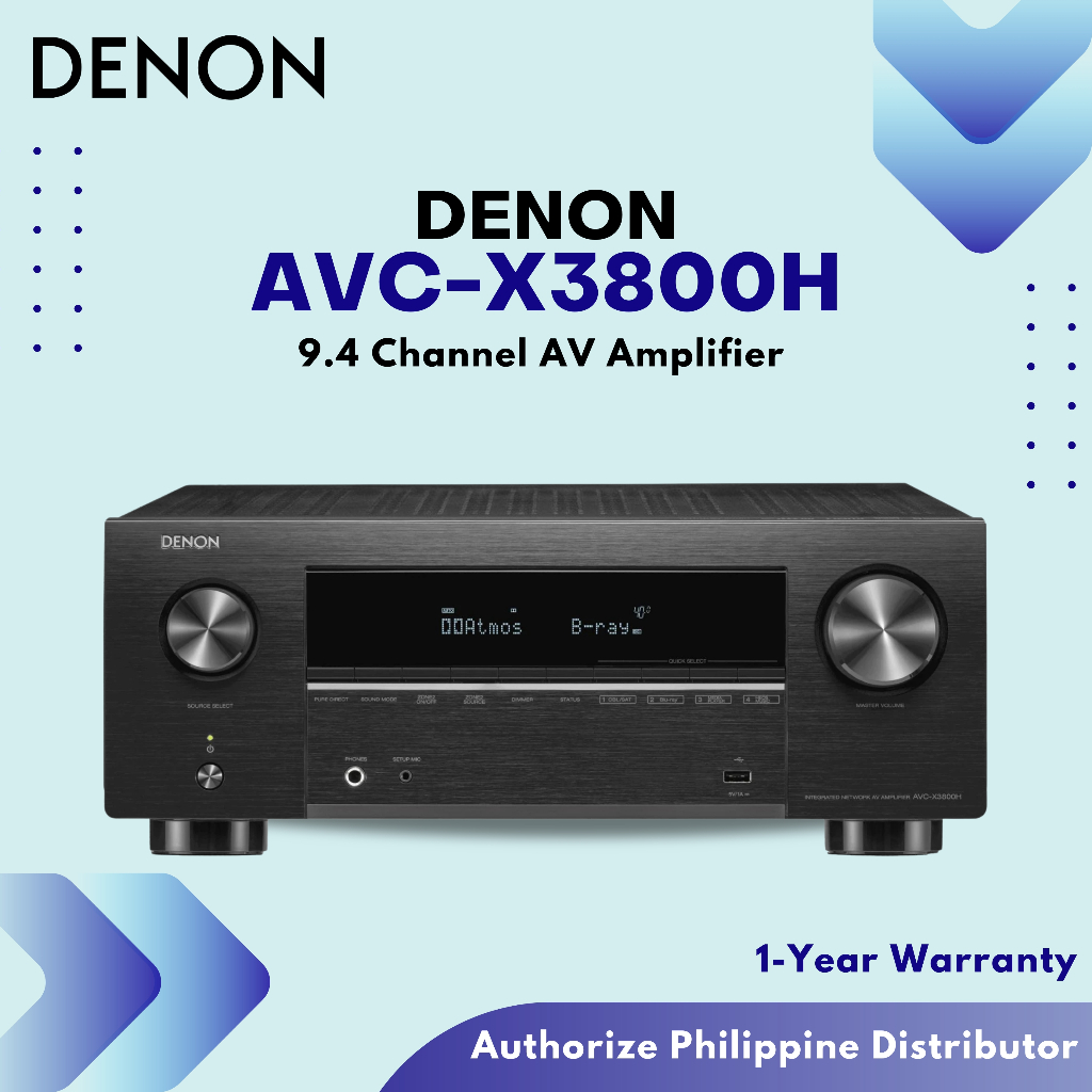 Denon AVC-X3800H 9.4 Channel 8K Receiver IMAX Enhanced With Dolby Atmos ...