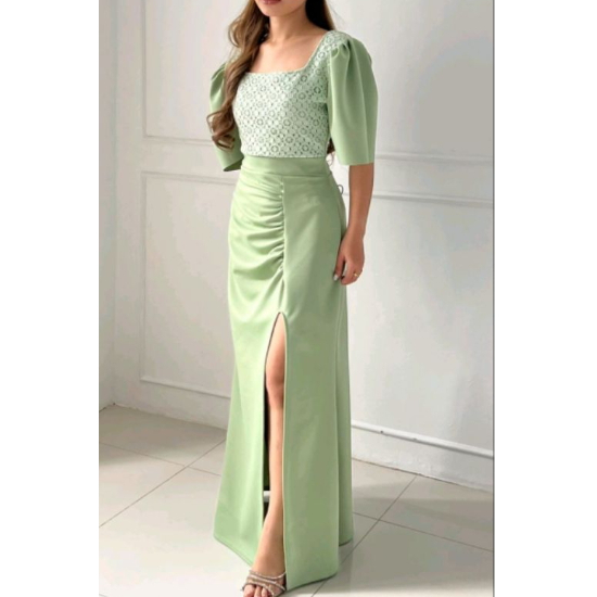 Comfy CARNATION Long, Elegant, Modern Filipiniana Dress / Gown, fits Up to  3XL | Shopee Philippines