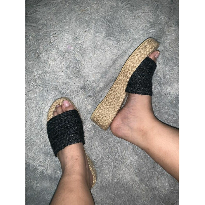 MTAF Shoes One Strap, Whole Abacca Wedge 2 inches (511) | Shopee ...
