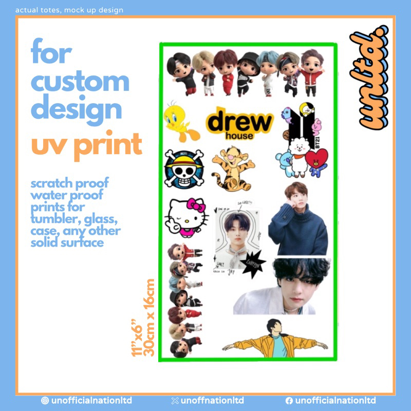 UNltd Custom UV Sticker Print (Transparent Background) | Shopee Philippines