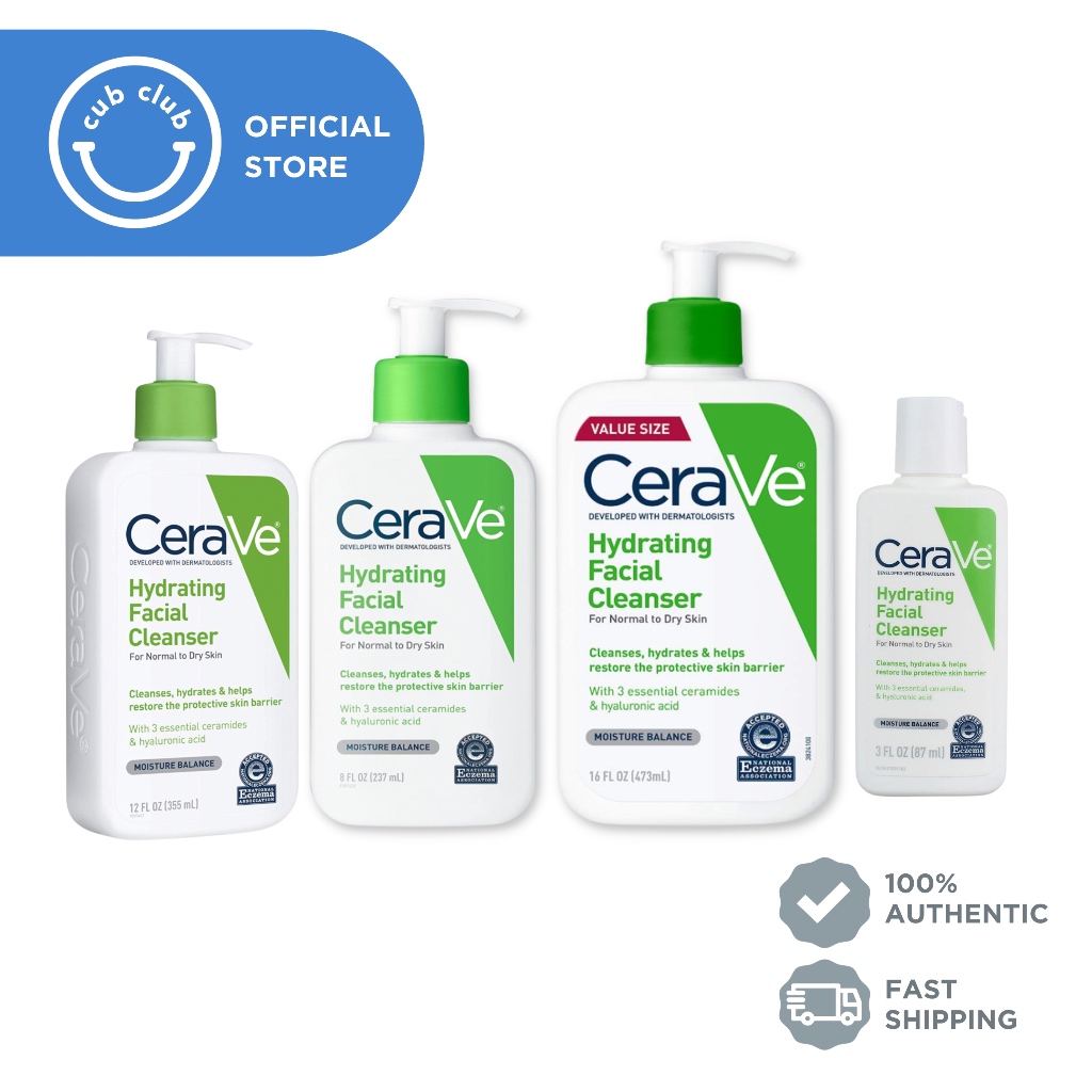 CeraVe Hydrating Facial Cleanser Moisturizing Non-Foaming Face Wash ...