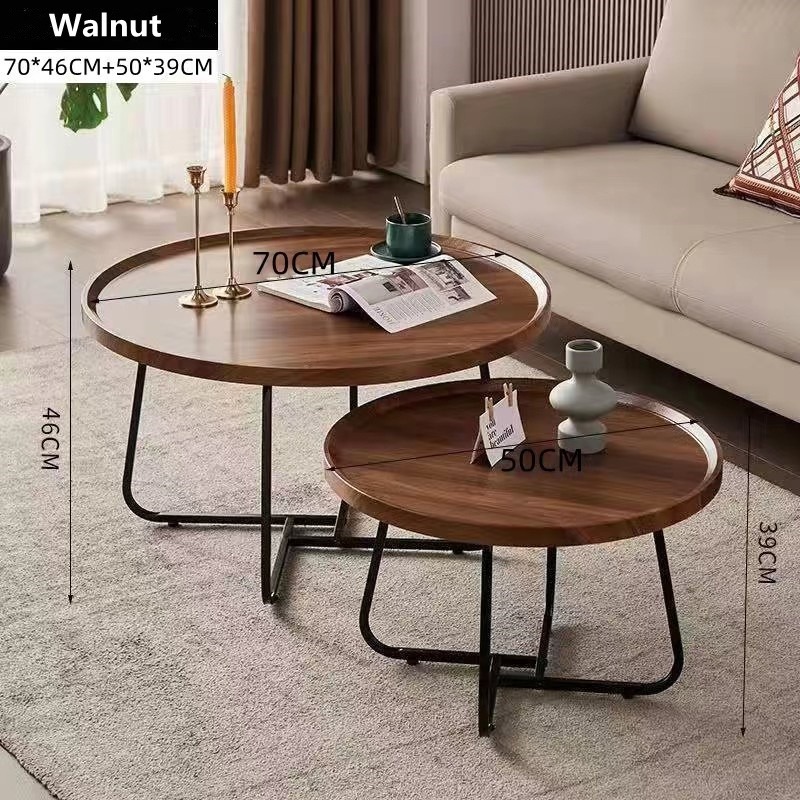 COD Nordic Style Steel Wood Tea Table Creative Small Simple Modern ...