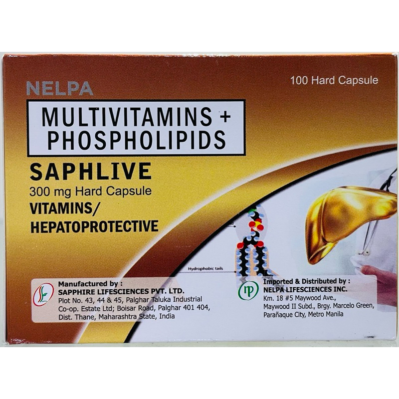 SAPHLIVE 100 Hard Capsules (Multivitamins + Phospholipids 300mg) Shopee Philippines
