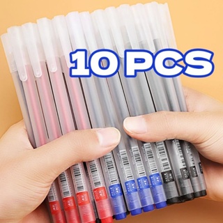 10pcs Set of Muji 0.38mm/0.5mm 10 Colors Gel Ink Pens Special Edition Gift  Set 