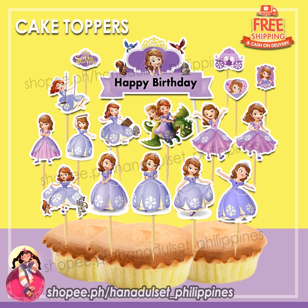 Sofia the First Cake Topper SET Happy Birthday | Shopee Philippines