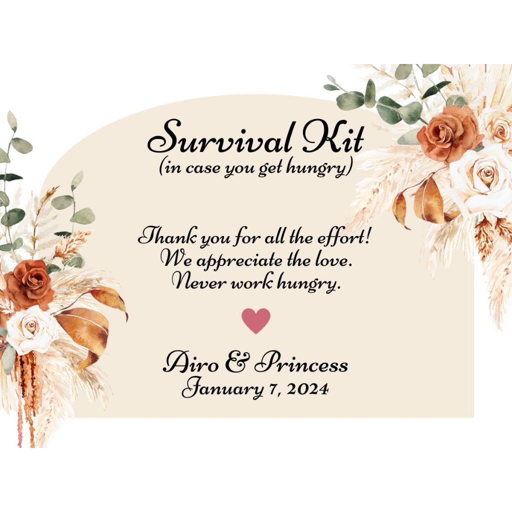 Marriage Survival Funny Wedding Gift For The And Mrs New Releases for Bride Survival Kit Poem Free Printable
