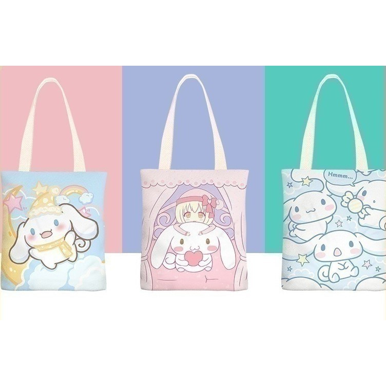 [#TB001] Sanrio Cute Cartoon Themed Tote Bag With Zipper | Shopee ...