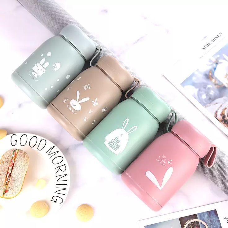 Thumbler Glass Water Cup Cute Rabbit Cup Tumbler Hot /Cold 330ml