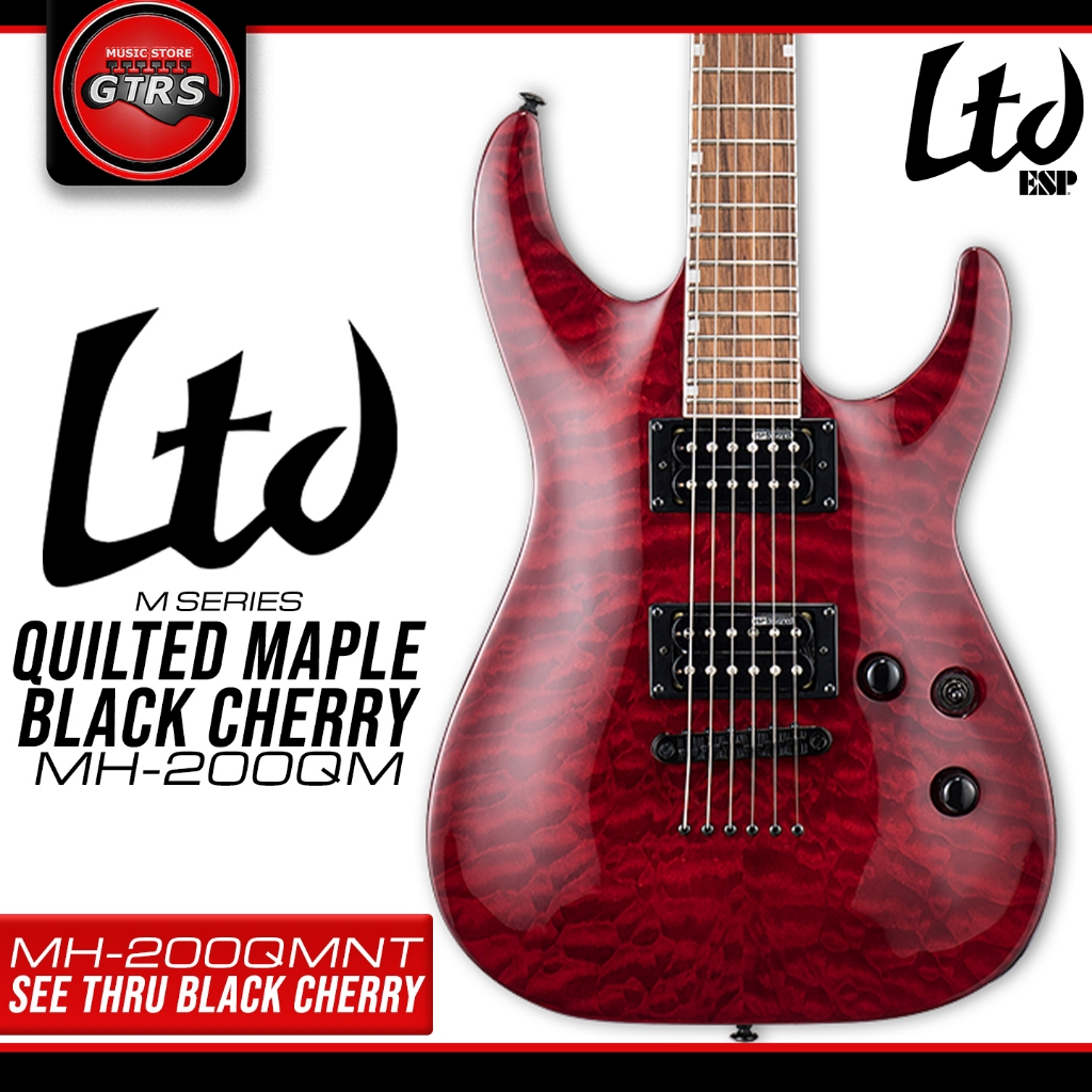 Ltd By Esp Guitars M Series Mh Qm Nt See Thru Black Cherry Electric Guitar Shopee Philippines