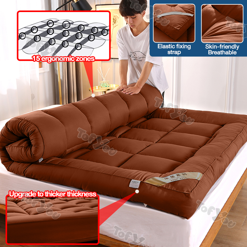 Extra Thick Futon Floor Mattress, Padded Japanese Folding Roll Up Mattress Sleeping Pad - Bed Bath & Beyond - 36966619