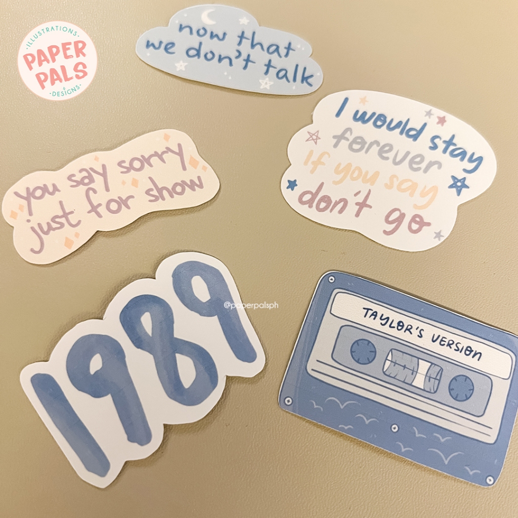 1989 Era Taylor Swift Lyrics Stickers, Taylor Swift Stickers, Swiftie  Sticker Pack, Paper Pals