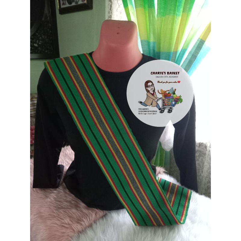 IGOROT ETHNIC DESIGN SABLAY OR SASH COLOR GREEN | Shopee Philippines