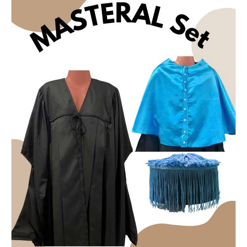 Masteral Toga Set Cape Hood Gown Bull cap | Shopee Philippines