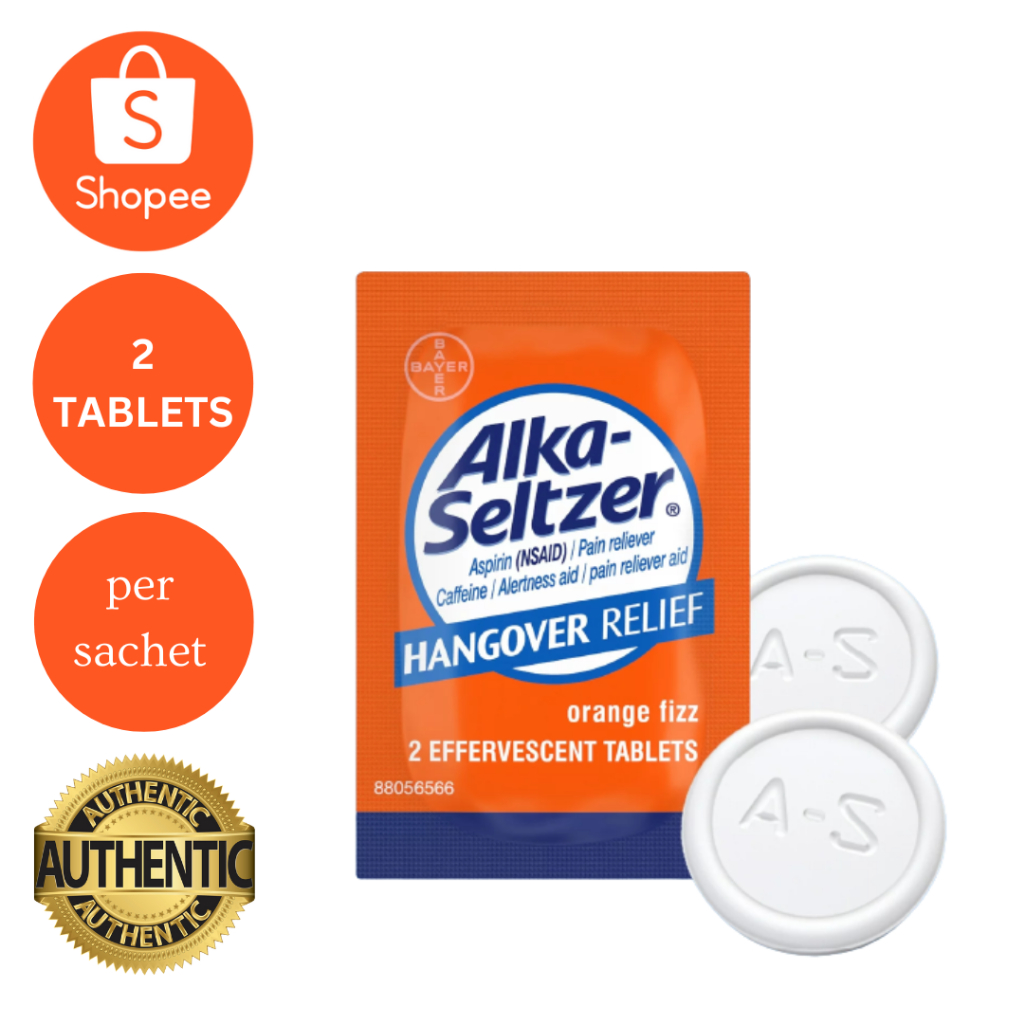 ALKASELTZER HANG OVER RELIEF 2 PER PACK Effervescent Formulated Fast