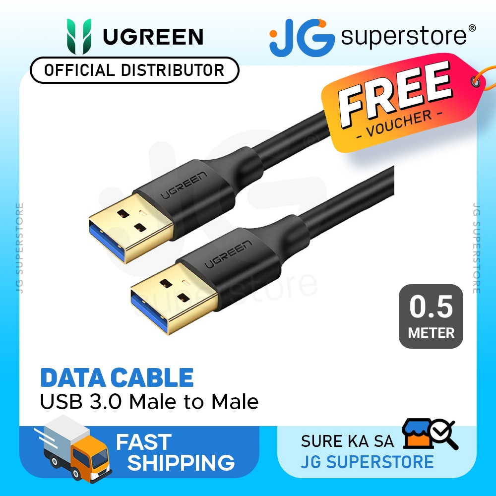 Ugreen Usb 30 Male To Male Gold Plated Data Cable With 5gbps Speed 10369 10370 10371 Shopee 8307