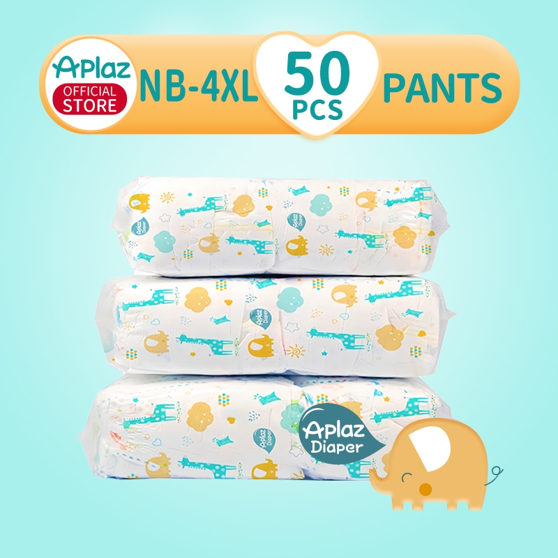 Aplaz Korean Diaper Baby Diapers Tape Pants 50pcs Baby Diapers Pullup