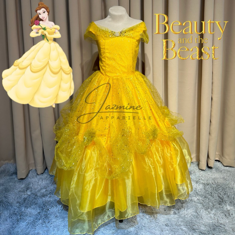 PRINCESS BELLE DISNEY PRINCESS GOWN FOR 7th BIRTHDAY or any special events