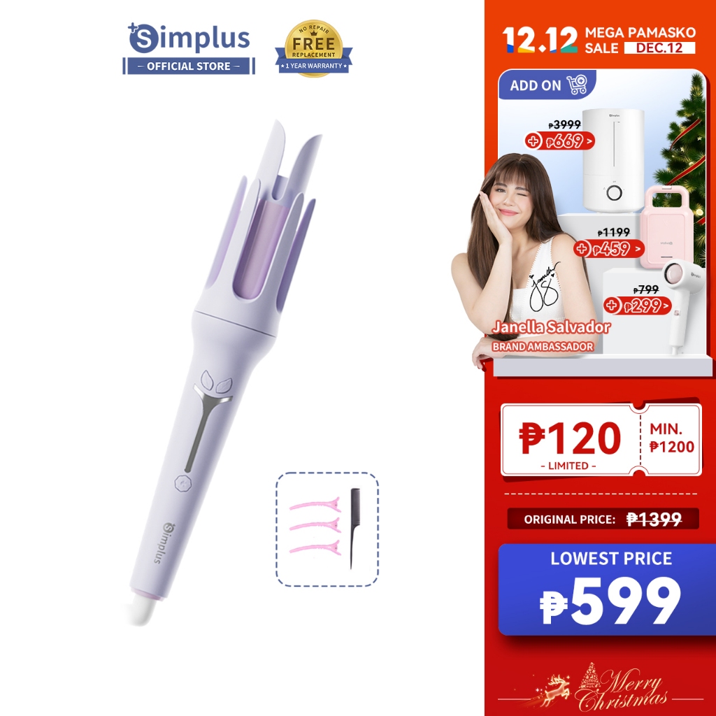 Simplus Automatic Hair Curler LED Screen Display 32mm | Shopee Philippines