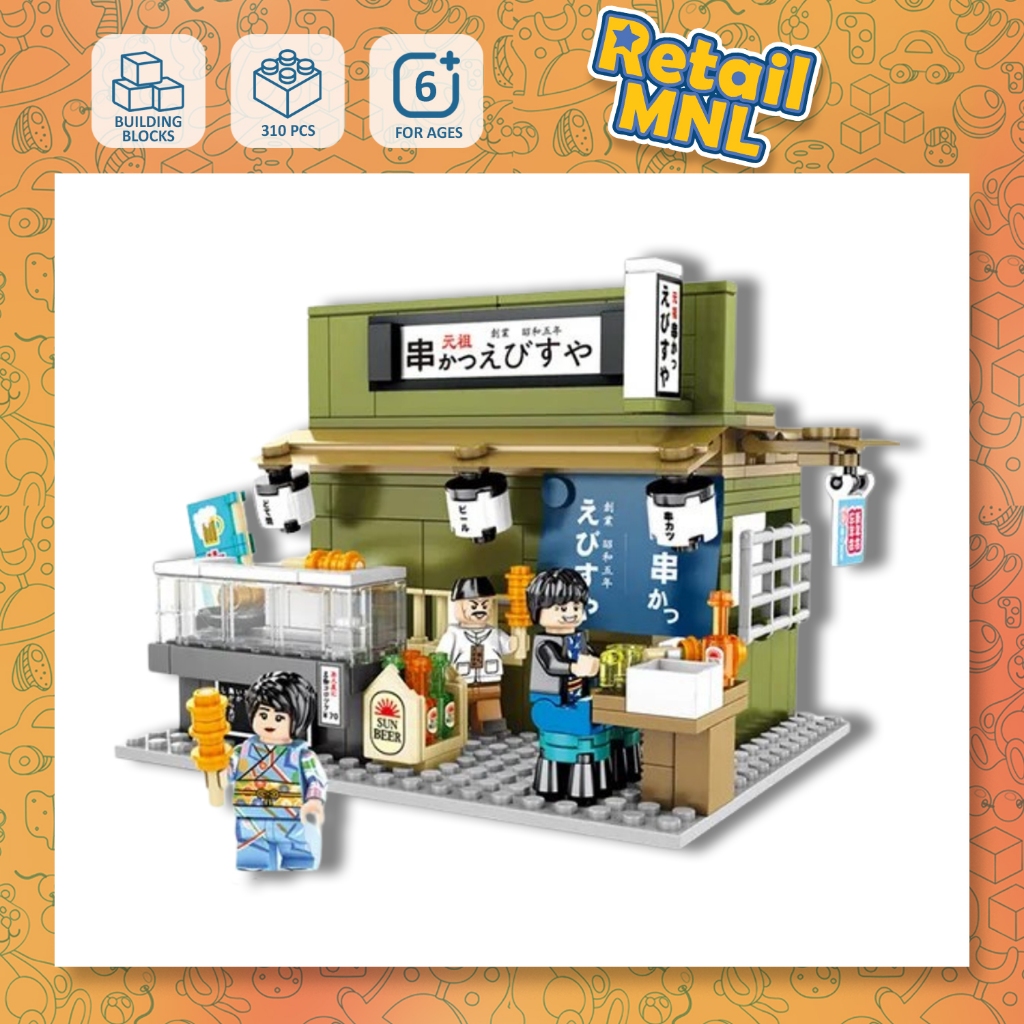 Japanese Street View Ramen Shop Mini Building Blocks, Creative City - View #10