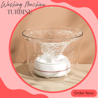 Mini Turbo Washing Machine Portable Spin Washing with Blue Light ...