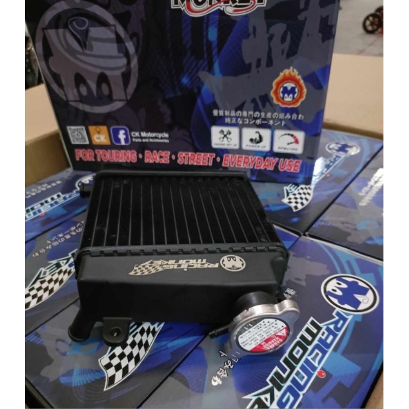 RACING MONKEY BIG RADIATOR ASSY 2 ROW FOR YAMAHA AEROX V2 / NMAX V2 ...