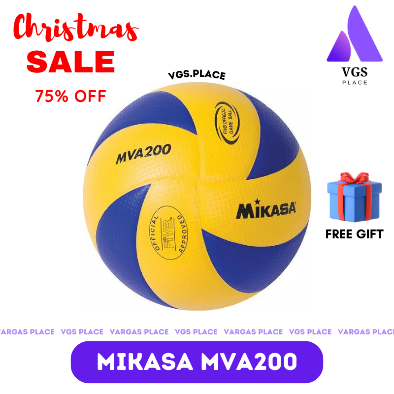 MIKASA MVA200 Volleyball Game Ball Competition Size 5 with Freebies