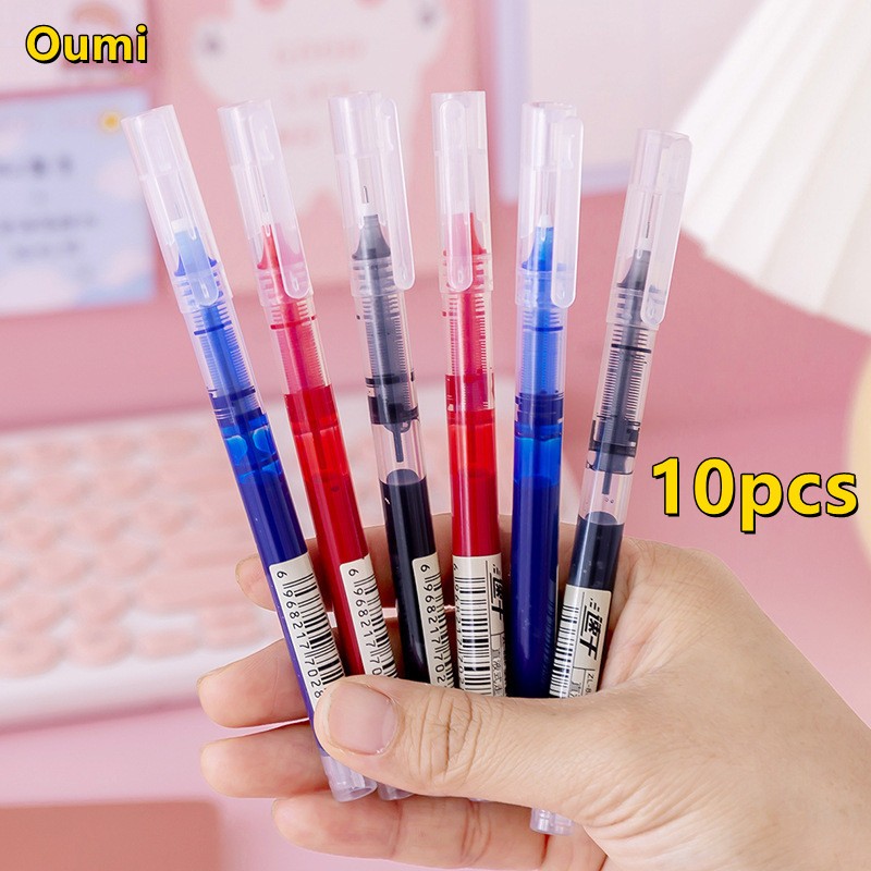 Oumi Pen 10pcs Gel BallPen MUJI 0.5mm Large capacity refill Ballpen Gel ...