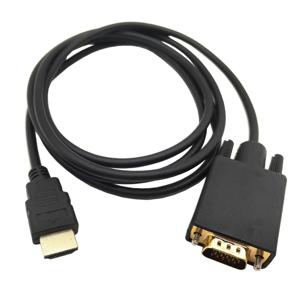 HDMI to VGA Cable 1.8m Gold Plated 1080P HDMI Male to VGA Male Video