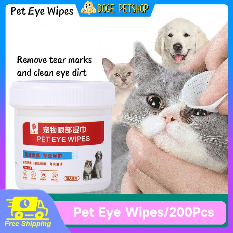 Doge Dog Eye Wipes,Cat Dog Eye Cleaner,Pet Tear Stain Rmover Wipes,130 ...