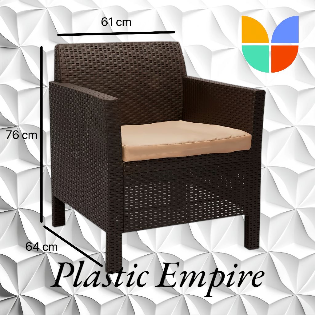 Jolly High Quality Rattan Plastic Vintage Office Home Balcony Chair One