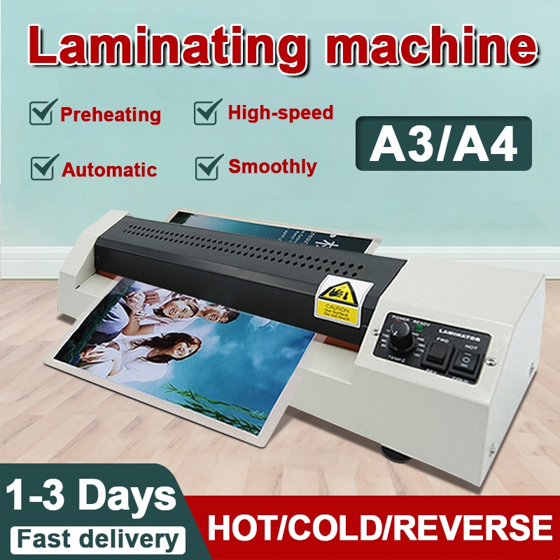 A3 A4 Laminator Machine Hot Cold Reverse 220v Heavy Duty Laminating