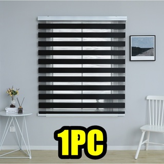 H.CHENG HOME Korean Venetian Blinds Dark Gray Stripes Curtain Blinds for  Windows Office Bathroom Living Room