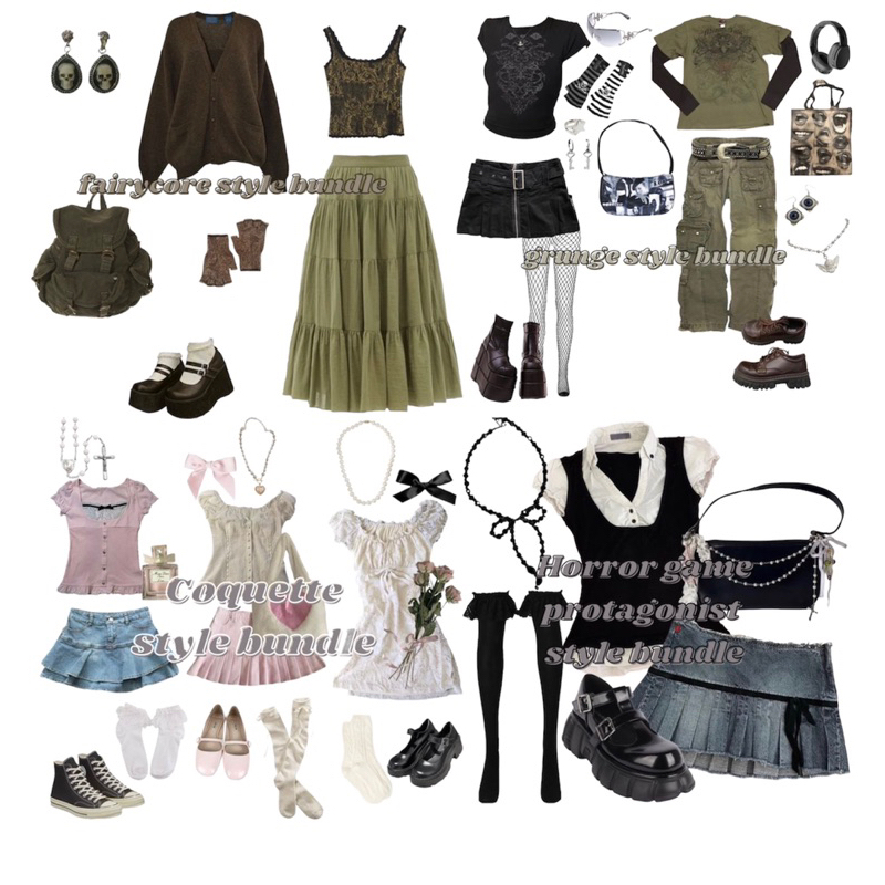 STYLE BUNDLE (grunge,coquette,y2k,gothic,stargirl,horror protagonist ...