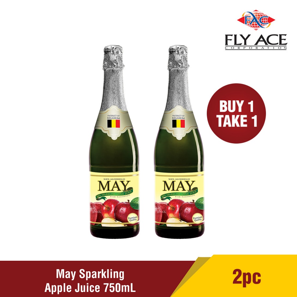 B1T1 May Sparkling 100 Apple Juice 750mL Near Expiry (April 25, 2024