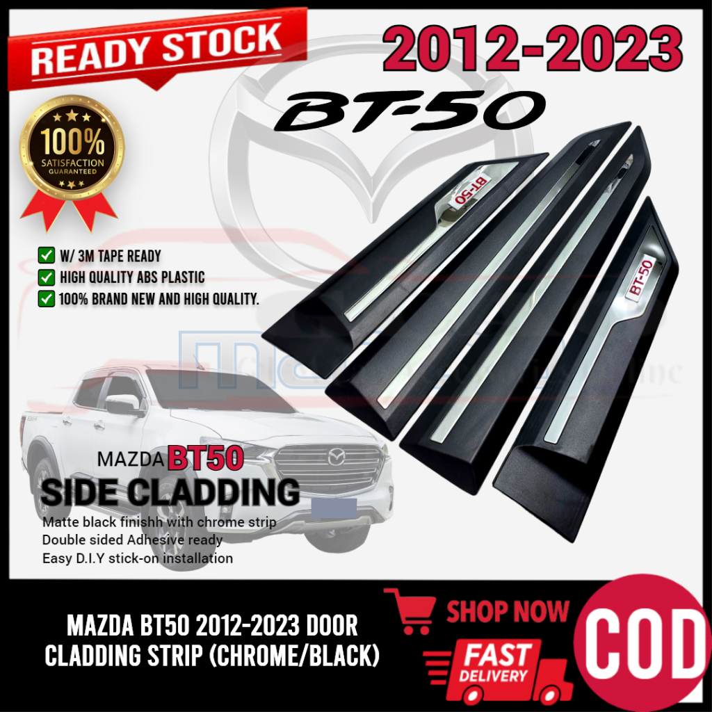 GCAO MAZDA BT50 2012-2023 DOOR CLADDING STRIP (CHROME&BLACK)(10793 ...