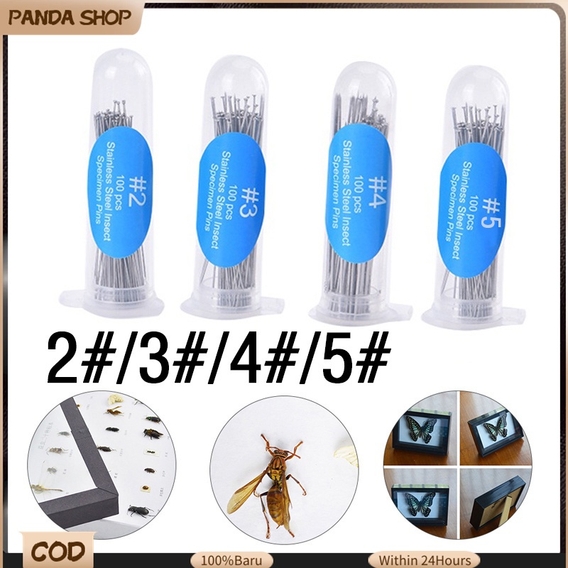100Pcs 2/3/4/5# Insect Pins Stainless Steel Needle Pin For School Lab ...