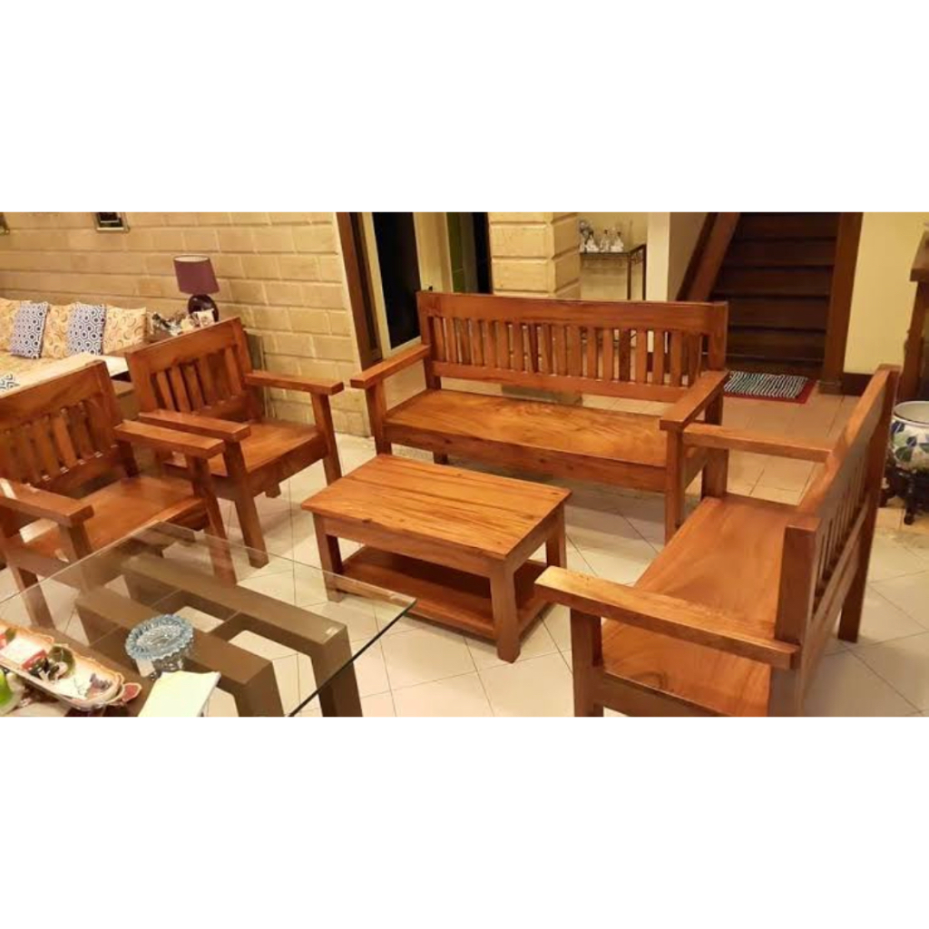 Solid wood on sale sala set