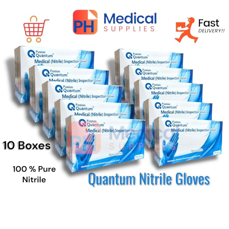 QUANTUM (Pure) NITRILE Medical Inspection Gloves NonSrerile Powder