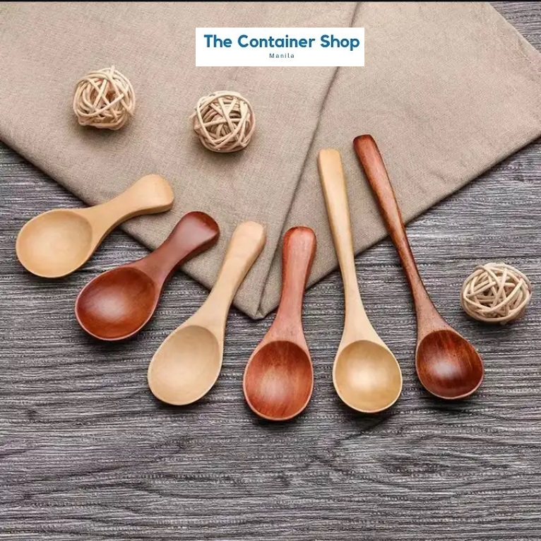 CONTAINER SHOP Luxury Wooden Spoons Mini Seasoning Sugar Salt Honey ...