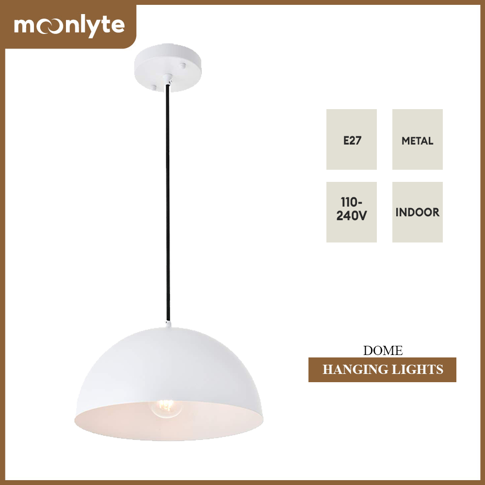 MOONLYTE Hanging Dome Pendant Fixtures Ceiling Lights Metal Industrial ...
