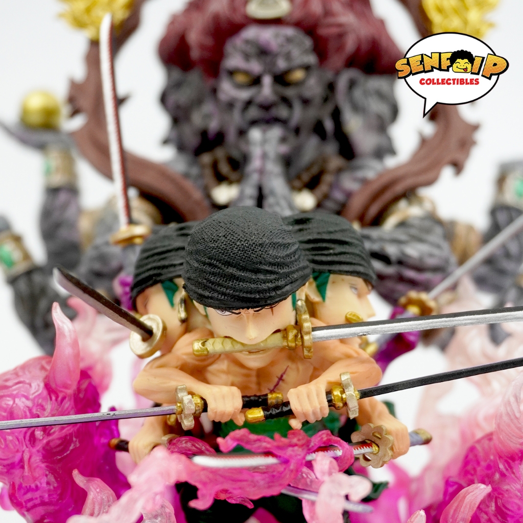 HQKO Anime One Piece Roronoa Zoro 3 heads Ashura Priest | Shopee ...