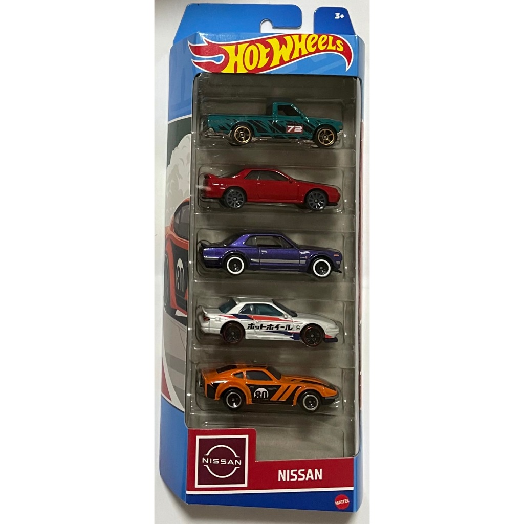 Hot Wheels 5 Pack Nissan Wdatsun 620 Fairlady Z Silvia Skyline Gt R Bnr32 And Ht2000gt X 4695