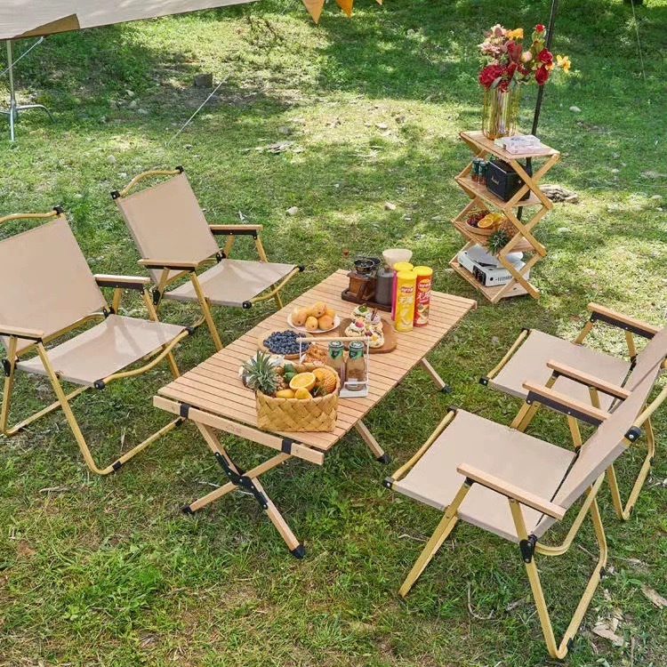 portable camping chair foldable table and chair set for outdoor