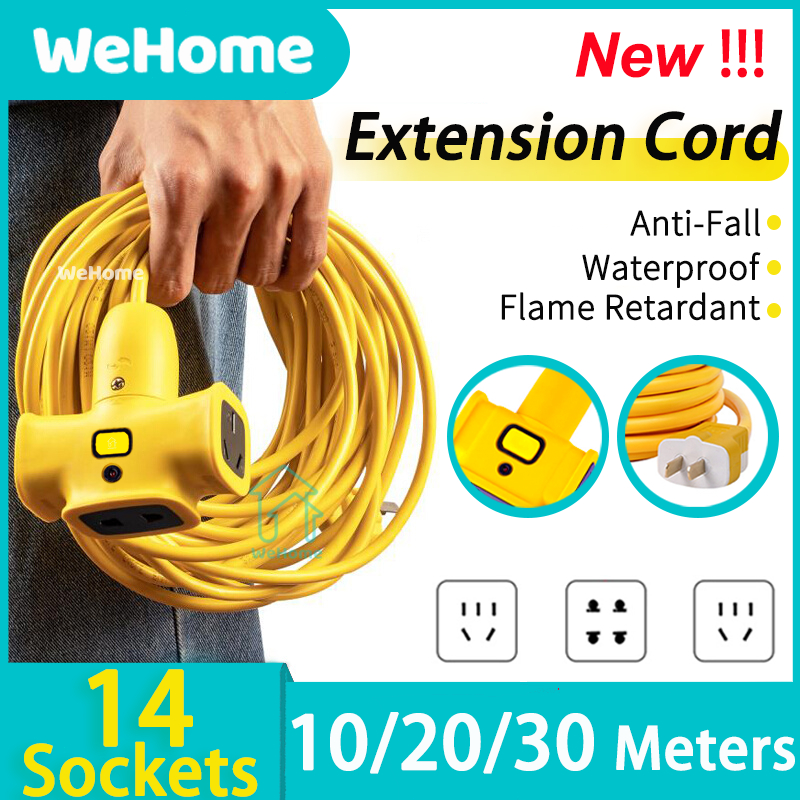 Wehome Extension Cord Socket With Cable Extralong Plugin Strip 10 20 30 Meters Extension Wire